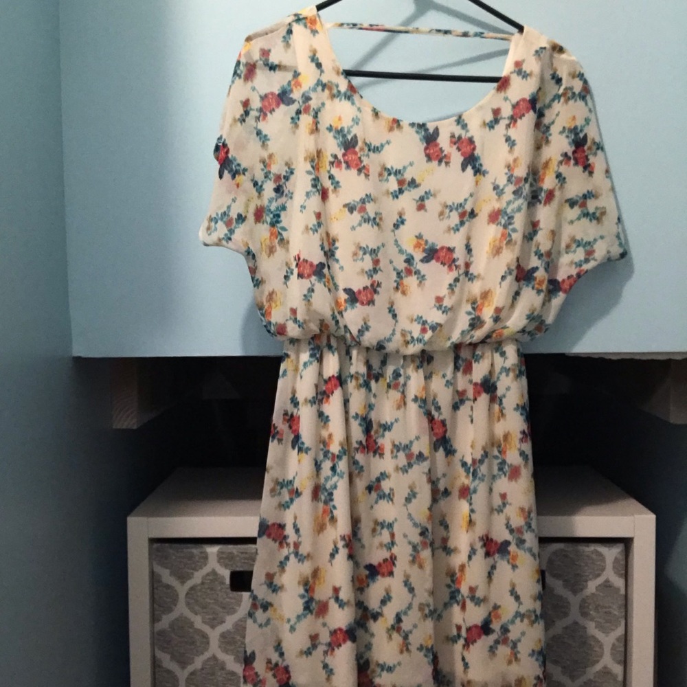 Floral Open Back Dress